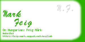 mark feig business card